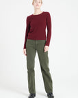 LILLY 1 Slim-fit cashmere round-neck sweater bordeaux red