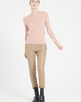 LILLY 2 V-neck cashmere sweater powder pink