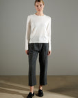 NAMI 4 Round-neck cashmere sweater ecru white