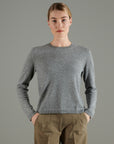 NAMI 4 Round-neck cashmere sweater light grey