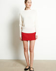 RIA 2 Oversized round-neck cashmere sweater in ecru white