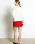 RIA 2 Oversized round-neck cashmere sweater in ecru white