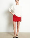 RIA 2 Oversized round-neck cashmere sweater in ecru white