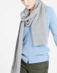 Light grey cashmere scarf