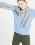 Light grey cashmere scarf