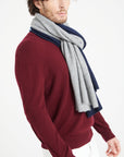 Light grey cashmere scarf