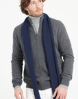 Navy blue cashmere scarf