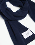 Navy blue cashmere scarf