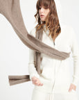 Taupe cashmere scarf