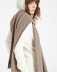 Taupe cashmere scarf