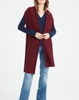 Burgundy red cashmere scarf