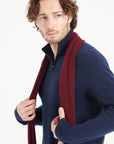 Burgundy red cashmere scarf