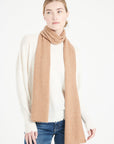 Camel cashmere scarf