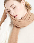 Camel cashmere scarf