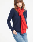 Red cashmere scarf