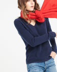 Red cashmere scarf