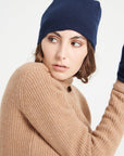 Navy blue cashmere hat