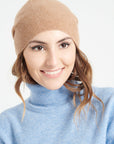 Camel cashmere hat