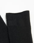 Black cashmere mittens