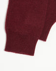 Burgundy red cashmere mittens