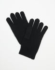 Black 4-thread cashmere gloves