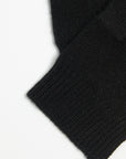 Black 4-thread cashmere gloves