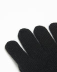 Black 4-thread cashmere gloves