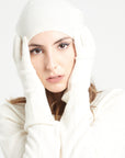 Ecru white 4-thread cashmere gloves