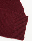 Burgundy red 4-thread cashmere gloves