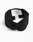 Black 4-thread cashmere headband