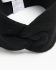 Black 4-thread cashmere headband