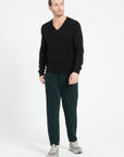 LUKE 1 V-neck cashmere sweater black