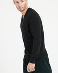 LUKE 1 V-neck cashmere sweater black