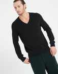 LUKE 1 V-neck cashmere sweater black