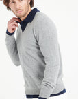 LUKE 1 V-neck cashmere sweater light grey