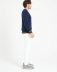 LUKE 1 V-neck cashmere sweater navy blue