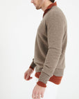 LUKE 1 V-neck cashmere sweater in taupe