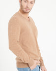 LUKE 1 V-neck cashmere sweater camel