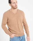 LUKE 1 V-neck cashmere sweater camel