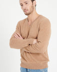 LUKE 1 V-neck cashmere sweater camel