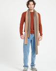 Taupe cashmere scarf