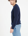 LUKE 2 Round-neck cashmere sweater navy blue