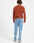 LUKE 2 Round-neck cashmere sweater in terracotta