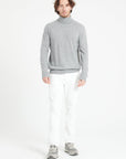 LUKE 3 Light grey cashmere turtleneck sweater