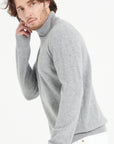 LUKE 3 Light grey cashmere turtleneck sweater