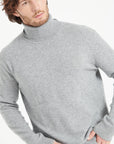 LUKE 3 Light grey cashmere turtleneck sweater