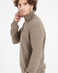 LUKE 3 Cashmere turtleneck sweater in taupe