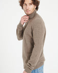 LUKE 3 Cashmere turtleneck sweater in taupe