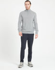 LUKE 4 Light grey cashmere trucker sweater