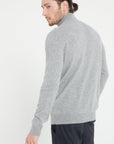 LUKE 4 Light grey cashmere trucker sweater